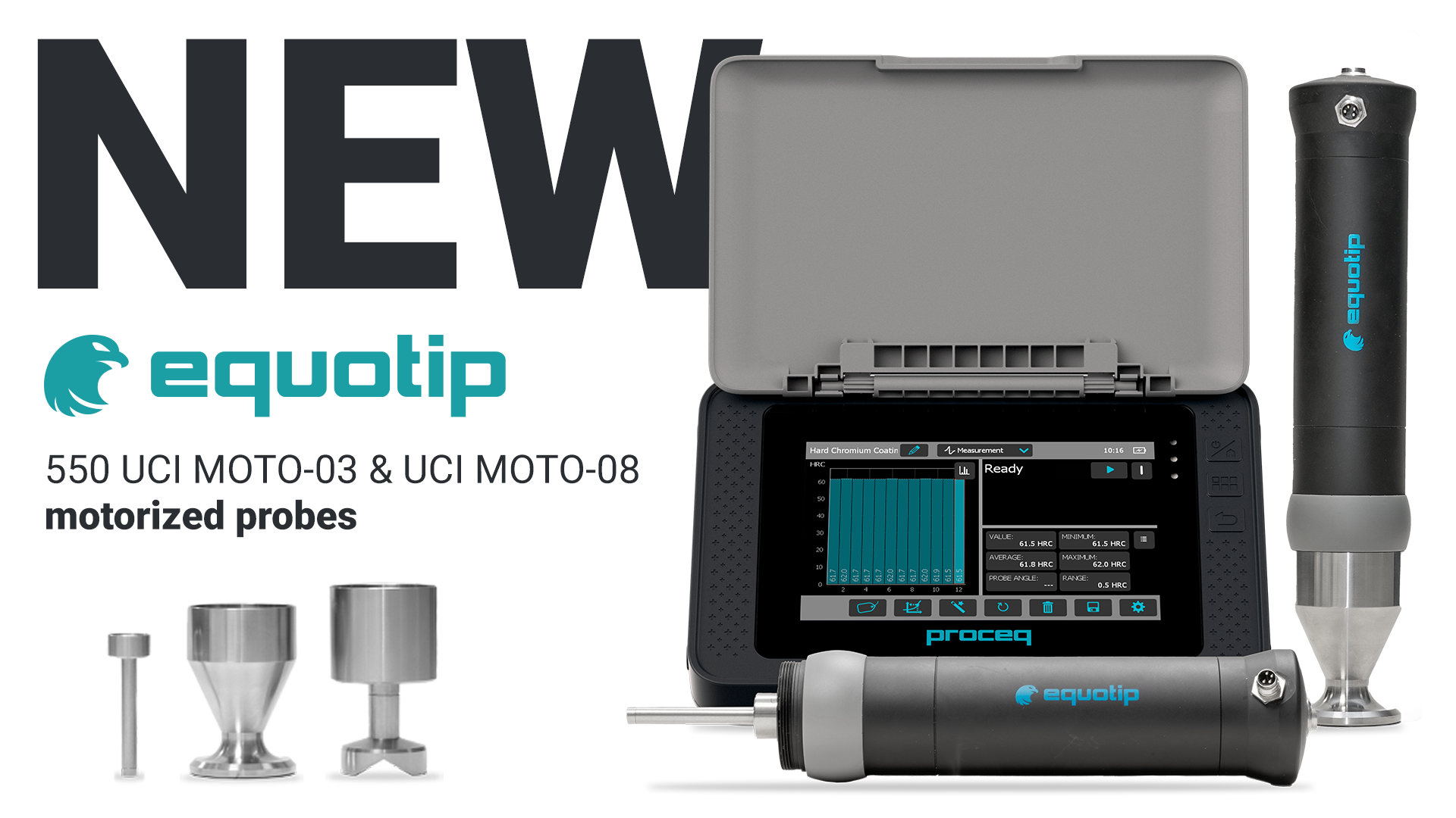Proceq Launches New Equotip 550 UCI Motorized Probes for Microhardness Testing